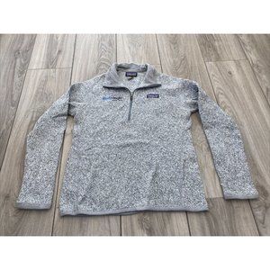 Patagonia Women's Size Small 1/4 Zip Heathered Gray Better Sweater